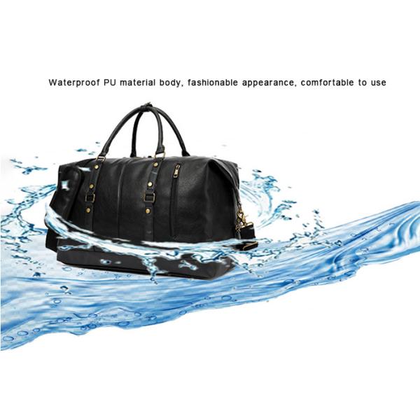 Luxury PU Leather Travel Bags Men'S Overnight Weekender Bags Quilted Leather Weekend Bag