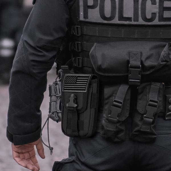 Tactical Cell Phone Holster Pouch, Tactical Smartphone Pouches Cellphone Case Molle Gadget Bag Molle Attachment Belt