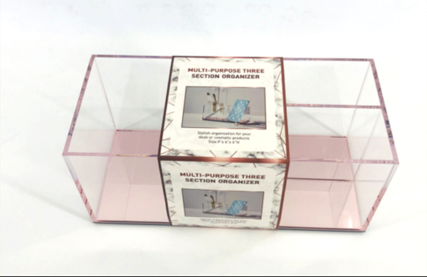 » ясный акриловый организатор макияжа 9x4x4