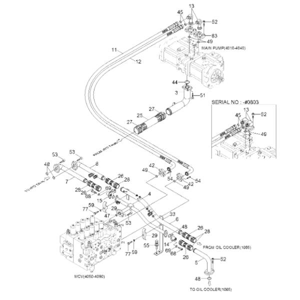 Разделенный фланец П174-160115 для частей экскаватора гидронасоса ХИУНДАИ запасных
