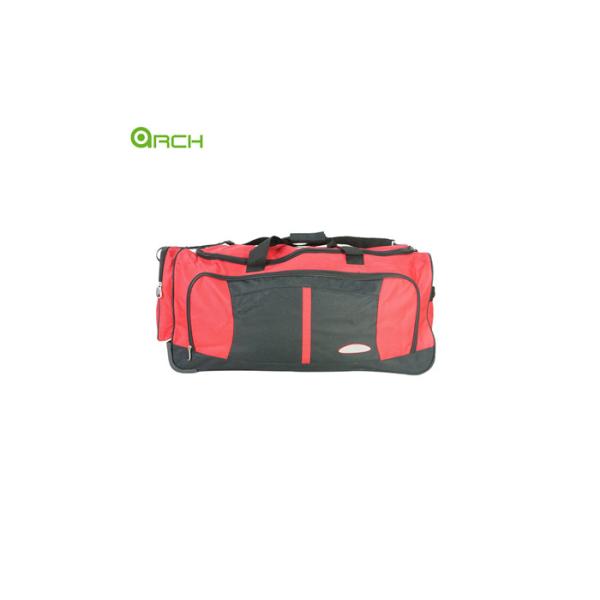 Rolling Luggage Bag 600d Polyester Wheeled Duffle with One Big Front Pocket