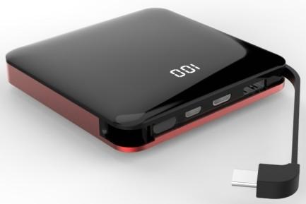 High Quality 2019 New 8000mAh  Polymer Battery Mobile Power Bank UV finish Mirror Charger