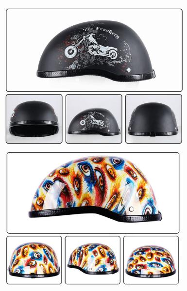 Motorcycle Retro Half Cruise Helmet Prince Motorcycle Helmet Vintage Motorcycle dot helmet M L XL XXL