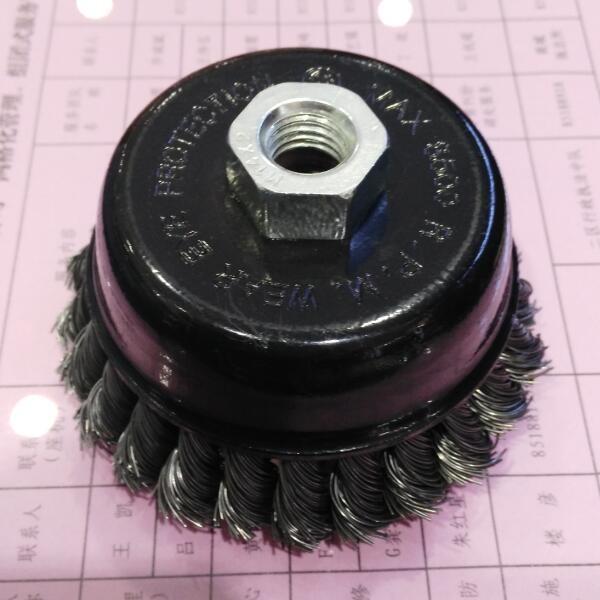 Removing Paint Steel 3 Inch Wire Cup Brush 0.5mm Carbon Steel Wire Material