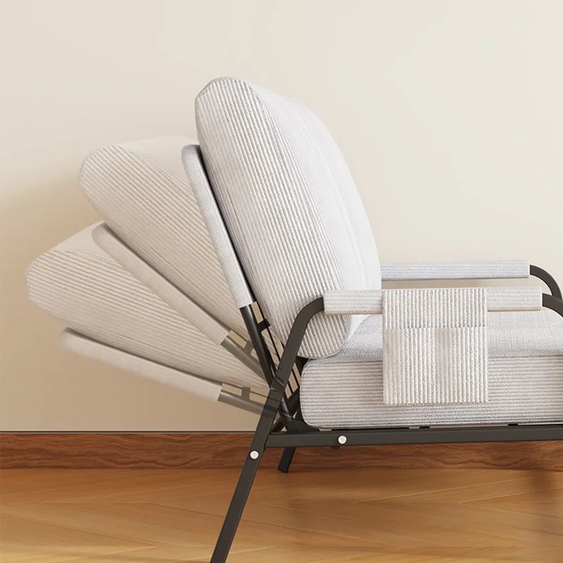 Japanese Two-seater Sofa Chair for Sitting and Lying on, Corduroy Fabric Bed