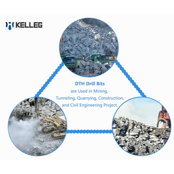 High Quality Rock Drill Button Bits DTH ball tooth drill bits for rock drilling in engineering mines have high-efficiency