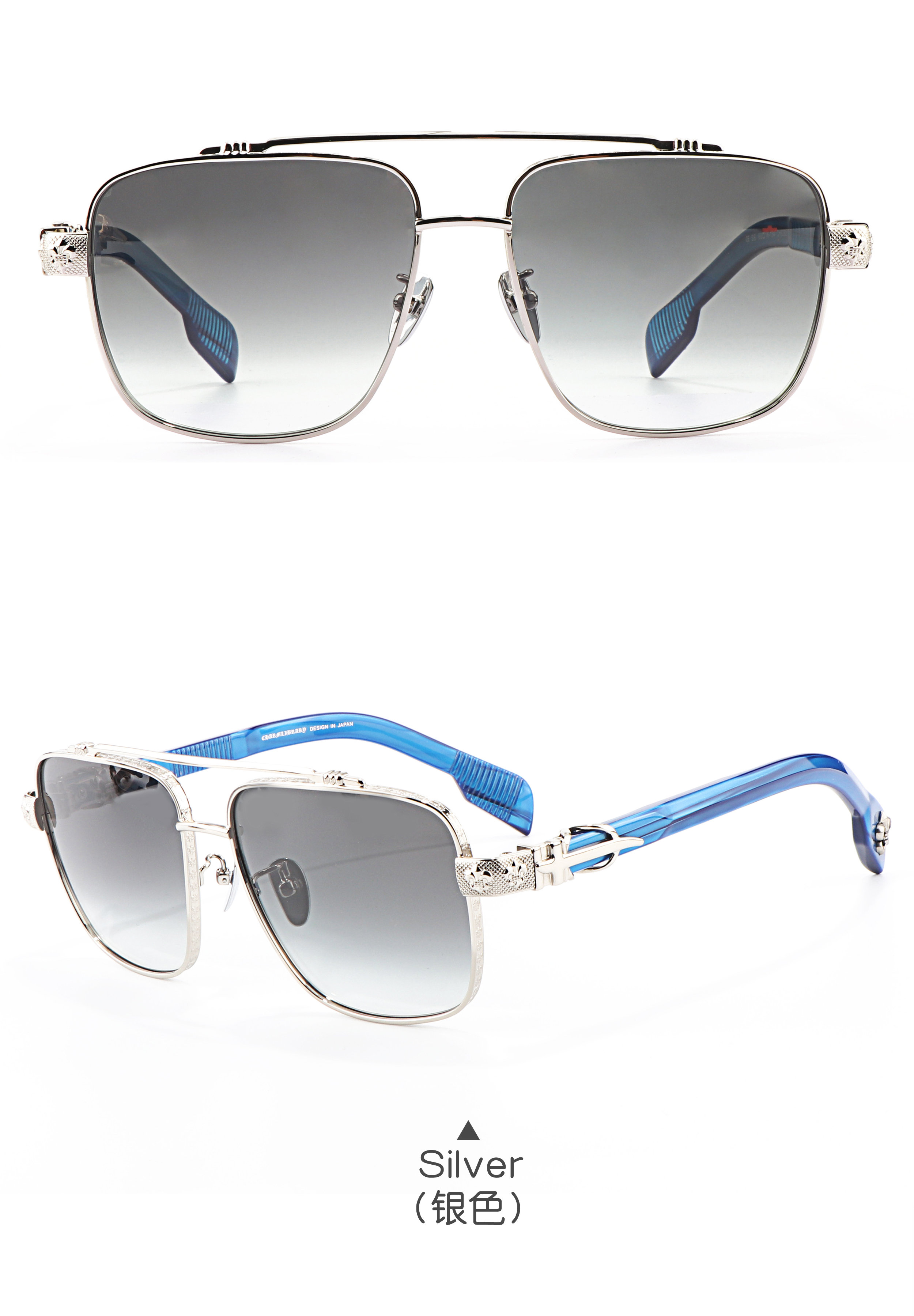 Trending 2025 Brand Luxury Titanium Acetate Classic Luxury square Unique Design Sunglasses for Men Personalation High Quality