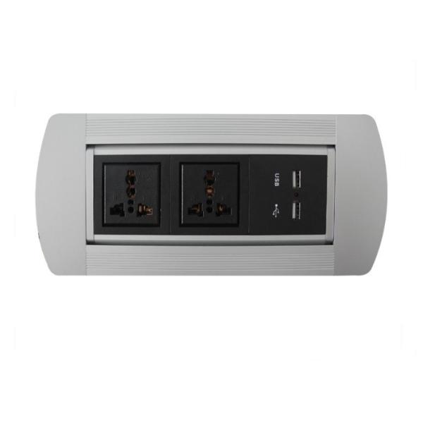 Meeting Table Smart Flip Up Sockets Cold Rolled Steel Material 13A Current