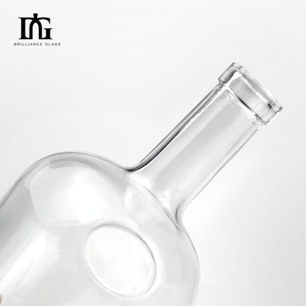 750ml Rum Vodka Liquor Alcohol Glass Bottle with Cork