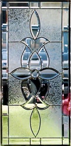 black chrome caming decorative glass