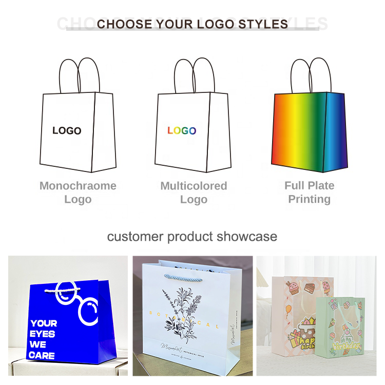 Luxury Custom Brown Kraft Paper Shopping Clothes Packaging Bags With Logo Kraft Paper Bag Without Handle