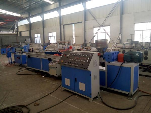 PVC WPC Plastic Foamed Profile Extrusion Line , Plastic Profile Extruding Machine