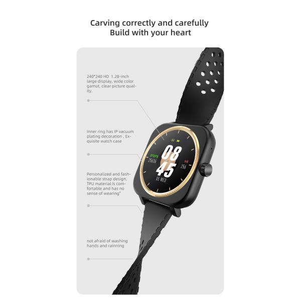 Smartwatch экрана касания круга приборов 240*240 Bluetooth IOT андроида 4,4