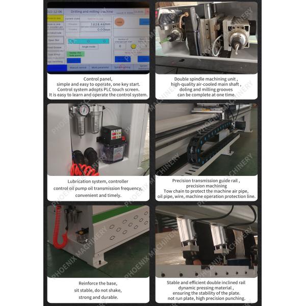 Wood Panel Furniture Horizontal Multi Spindle Boring Machine with 750W 400W Voltage