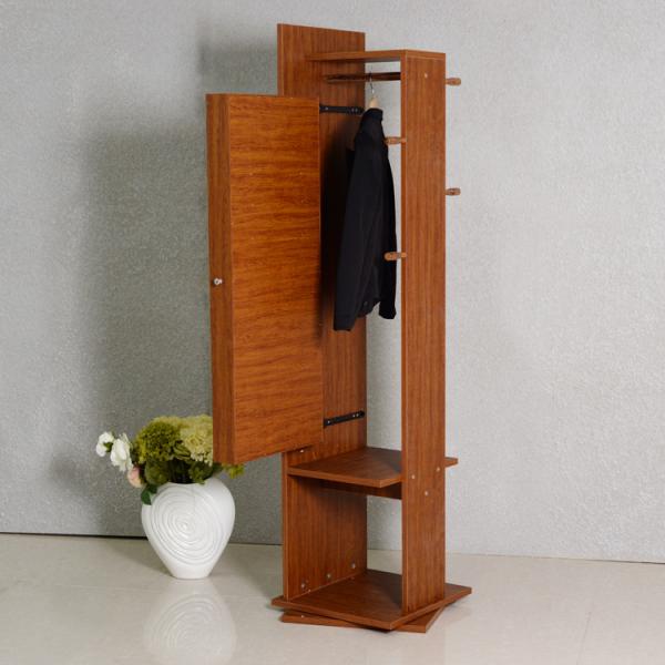 Retro Rotatable 172cm Coat Rack Mirror Jewelry Armoire