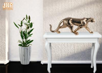 Decoração interna das estatuetas animais de Polyresin da folha de ouro