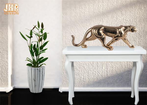 Decoração interna das estatuetas animais de Polyresin da folha de ouro