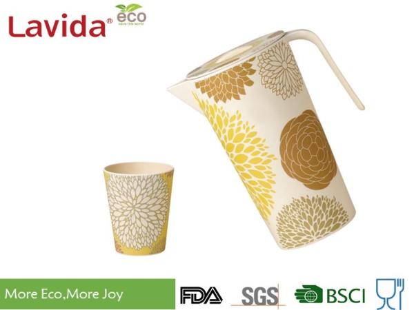 Phthalate / BPA Free Bcold Water Jug Dispens Melamine Pitcher Unique Rustic Texture