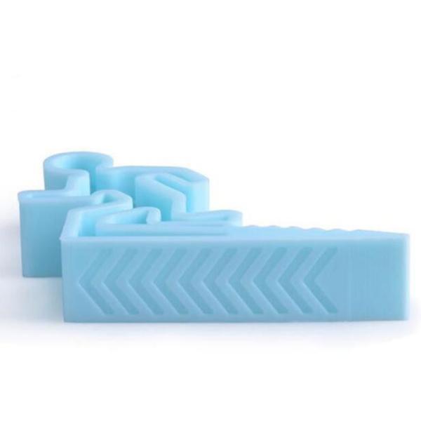 Funny Design Glass Door Stopper , Soft Plastic Man Glass Shower Door Holder PVC Blue Man Door Stopper