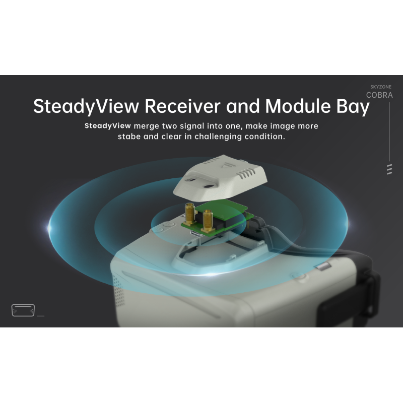 Skyzone X V2 1280x720 5.8g 48ch Steadyview Rapidmix Receiver with Head Tracker Dvr Fpv Glasses Video for Rc Drone