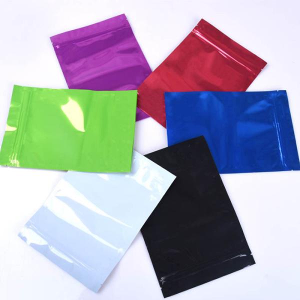 Colorful Mylar k Bag Smell Proof Food Storage Metallic Foil Airtight Bags Plastic Candy Packaging Pouch Flat Heat