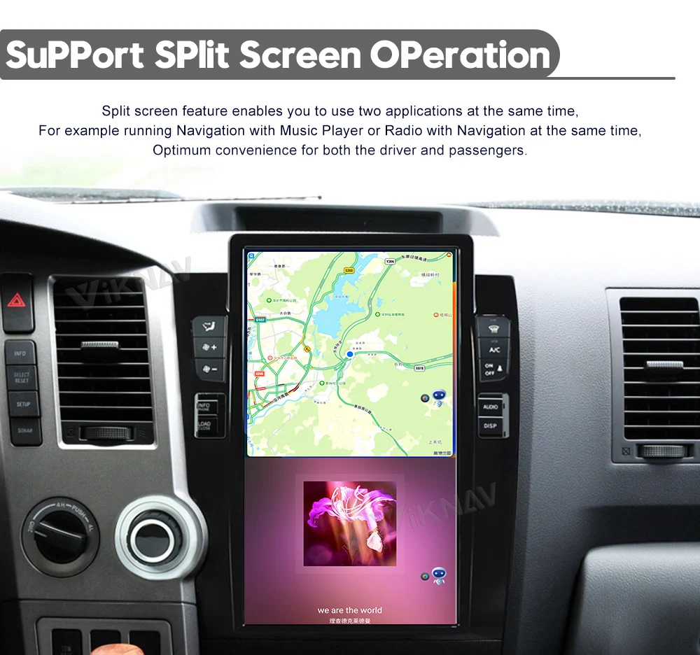 13.6 дюймовый Android авто стерео Для 2007-2013 Toyota Tundra навигация GPS мультимедийный DVD-плеер беспроводной Carplay 4G