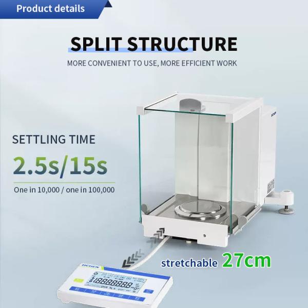24W Laboratory Electronic Analytical Weighing Balance for Jewelry Minerals 0.01mg LCD
