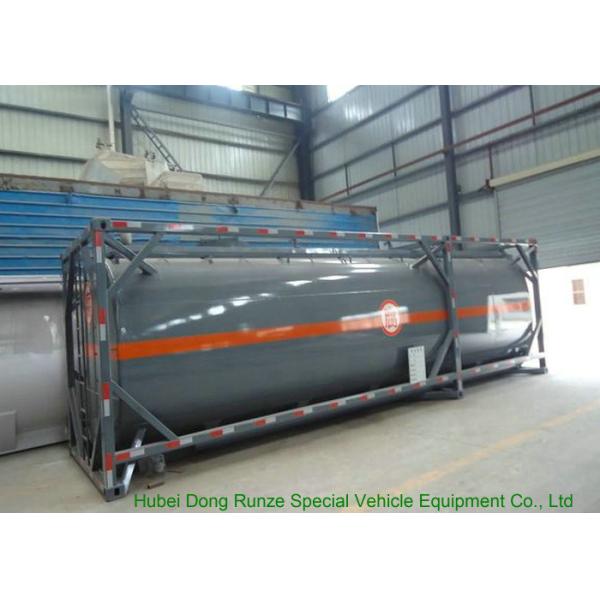 PE Lined Steel ISO Tank Container For Sodium Hypochlorite / Hydrochloric Acid
