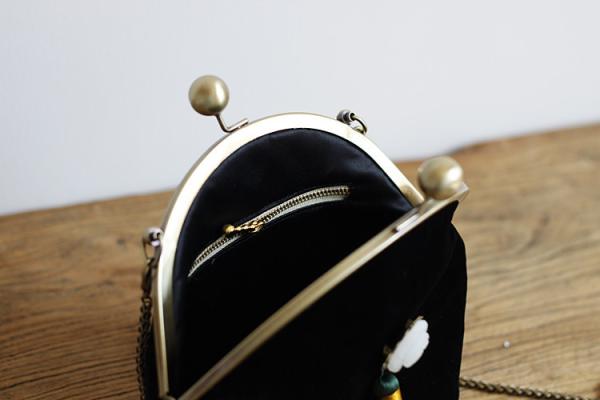 Accessories, Vintage Handbag, Velvet Handbag, Vintage Purse, Victorian, Victorian Purse, Black Velvet Bag, Ladies Purse,