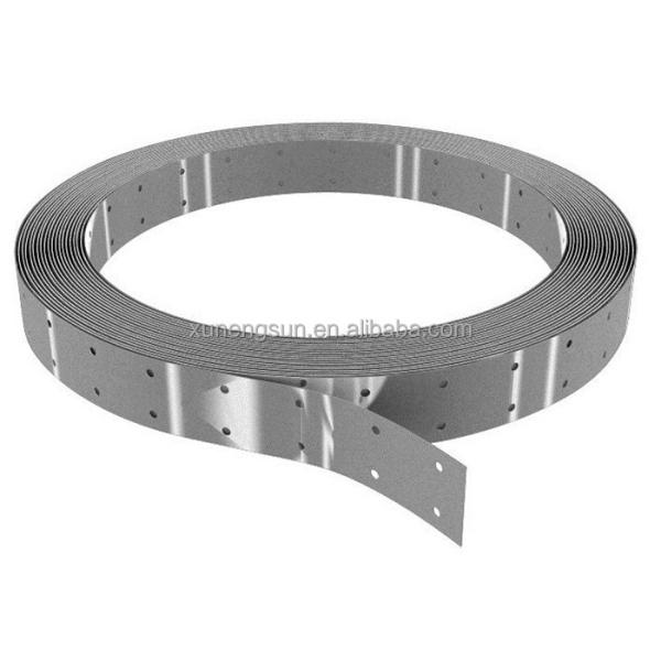 Custom Dimensions Galvanized Steel Plumber's Tape with Machined Perforated Straps