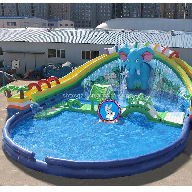 Large Adult Inflatable Swimming Pool China Factory Outdoor Household Water Park with Fun Games for the Home or Land