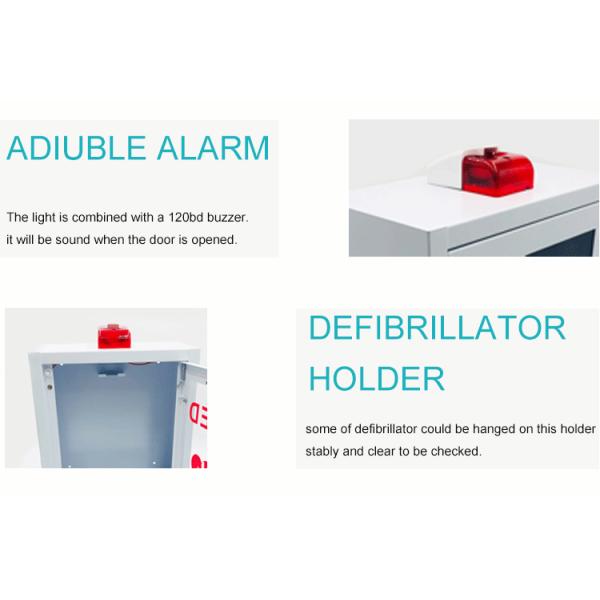 Метал шкафы хранения дефибриллятора АЭД белые/зеленые цвета/желтые цветы опционные