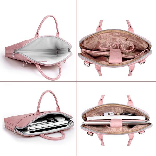 Women's PU Leather Business Laptop Bag Fashionable For Daily Use