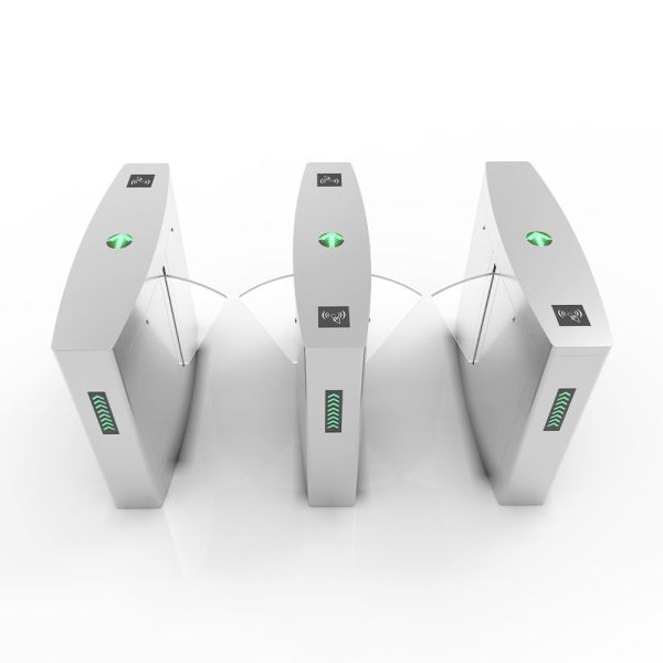 Entrance Security Flap Barrier Gate Pedestrian Turnstile With IR Sensors 27cm Flap Length and 1s Opening/Closing Time