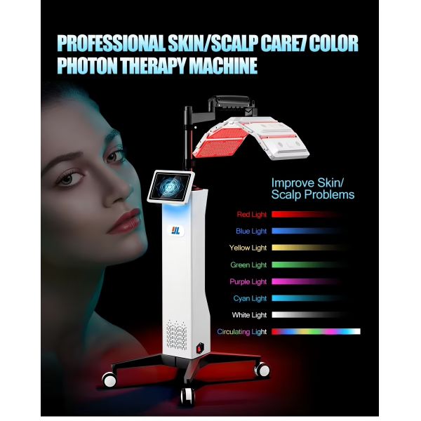 LED Facial And Scalp Therapy Machine For Skin Rejuvenation Collagen Boost / Hair Regrowth