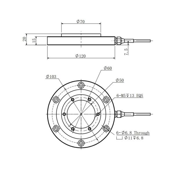 датчик 120mm силы кольца 50-500kg, 0,2% датчика силы кольца
