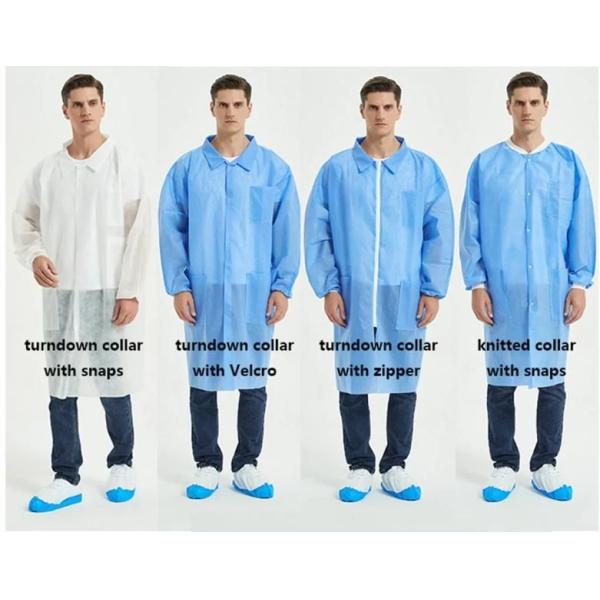 Эластичная манжета Магическая решетка Velco карманы нетканое ПП лабораторное пальто для M L XL XXL размеры