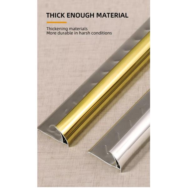 Corner Tile 304 Stainless Steel Trim Waterproof Modern For Porcelain