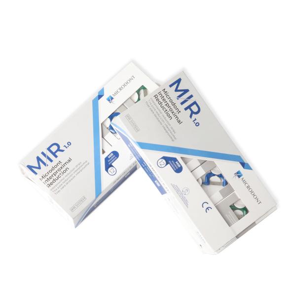 Microdont Interproximal Reduction System MIR Kit 12pcs Strips Green Blue Red Yellow Each 3pcs with 1 Handle