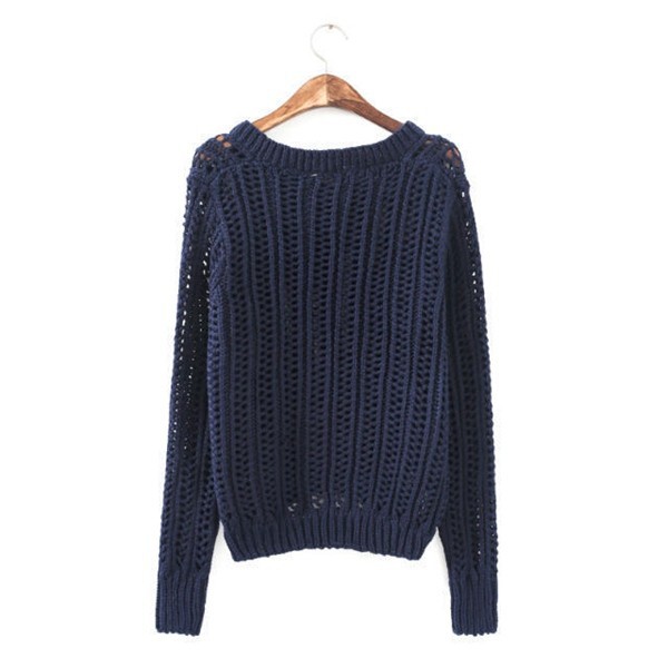 Crochet,pullover Hollow Out Golden Thread women sweater Knitted Loose Sweaters warm pullovers