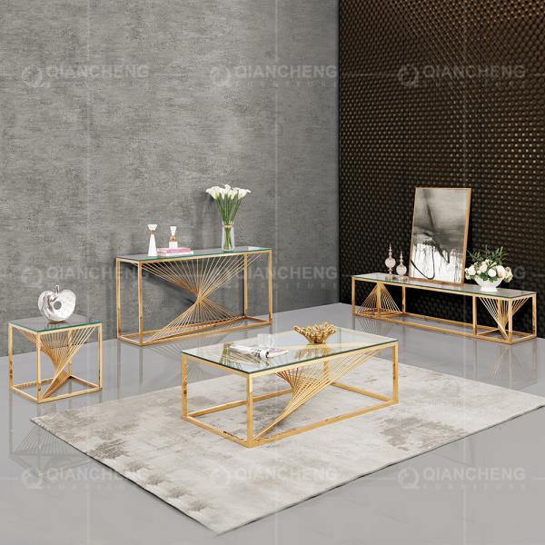 Стабилизированный журнальный стол 51x28x30inch металла закалил стеклянный журнальный стол