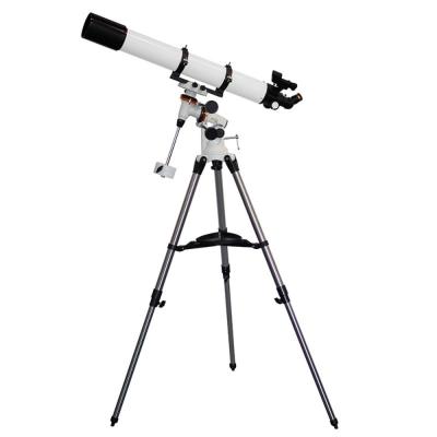 EQ80900 Refracting Telescope Focal Length 900Mm Adjustable Portable Travel Telescopes for Astronomy, with Equatorial Mount