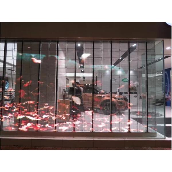 RGB Transparent Glass LED Display 36864 Dot For Retail Stores