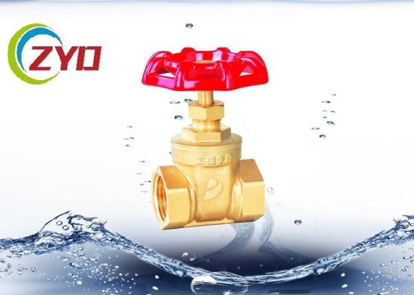 CW617N Forged Brass Plumbing Valves Non Rising Stem Threaded Bonnet DN Design