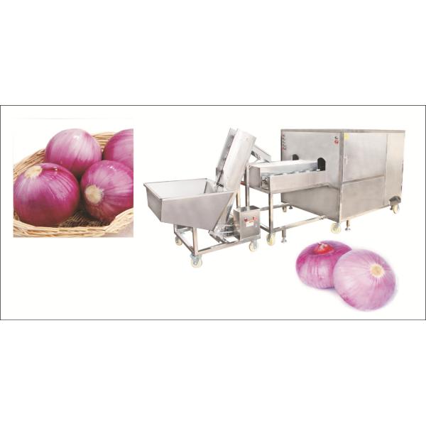 500-700kg/h Small Onion Peeling Cutting Machine 1.52kW with Adjustable Peeling Layers