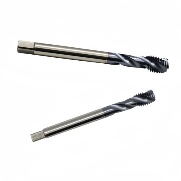 Industrial TiCN Blue-Grey Coated HSSE M35 Machine Taps | 35° Spiral Flute 6H Taps for Blind Hole Tapping