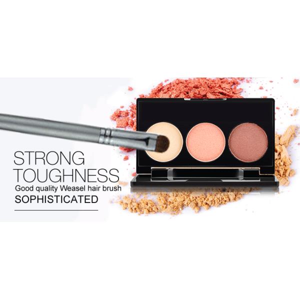 Silver Eyeshadow Concealer Makeup Brush Wood Handle And Weasel Hair For Eyes