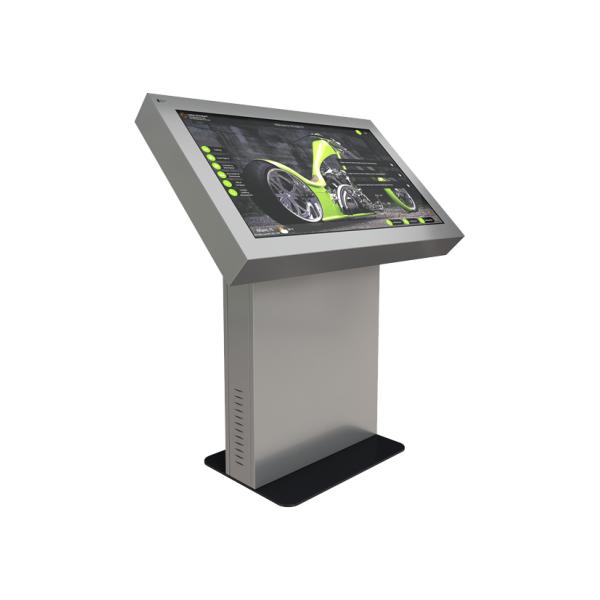 Self Service Touch Screen Pedestal Kiosk With Barcode Card Dispenser