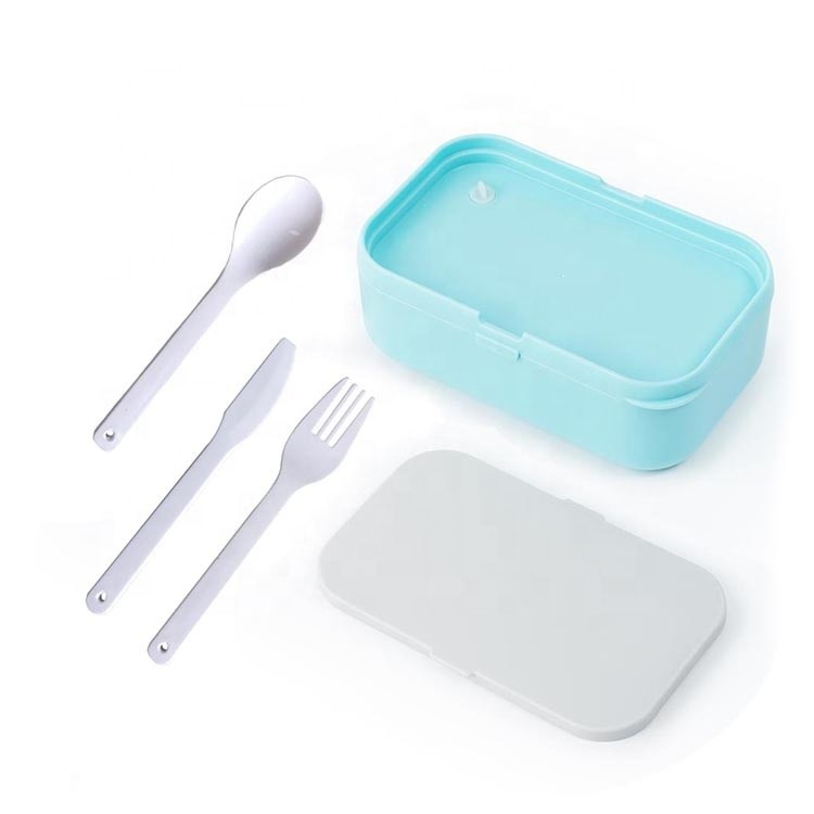 Customer Logo Eco Lunch Box Bottle One Layer 1000ml BPA Free with Elastic Nylon Strap