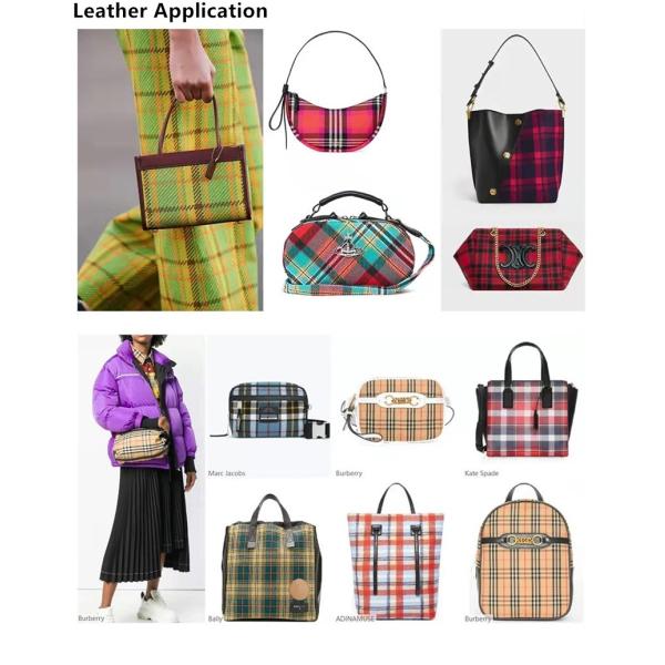 Комфорт Фальшивая сумочка PU Кожа Шотландский стиль Пладовый мягкий бархатный дно